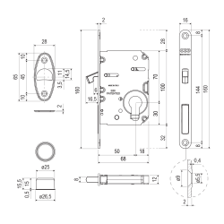 AGB - Zámek SCIVOLA TRE CLASS - WAVE PZ BS - Černá matná (2/4)