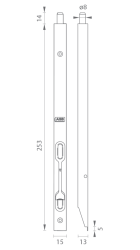 AGB - Zástrč F16 - H250 ONL - Nikl lesklý (4/4)