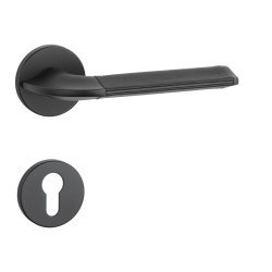 AS - DETAZIA - R 7S BS - Černá matná / kůže - klika/klika - rozety WC (4/8)