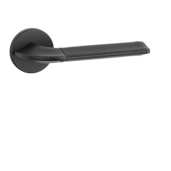 AS - DETAZIA - R 7S BS - Černá matná / kůže - klika/klika - rozety WC (5/8)