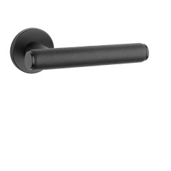 AS - EGERIA - R 7S BS - Černá matná / černá kůže - klika/klika - rozety WC (5/8)