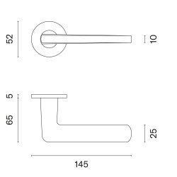 AS - LIRA - R 5S BS - Černá matná - klika/klika - rozety WC (6/6)