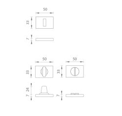AS - ROZETA - RT 7S BS - Černá matná (2/10)