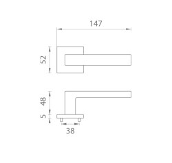 AS - TILIA - HR 5S BS - Černá matná - rozety PZ - klika/klika (6/6)