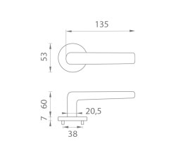 AT - INULA - R 7S OLV PVD - Mosaz leštěná lakovaná PVD - rozety BB - klika/klika (8/8)