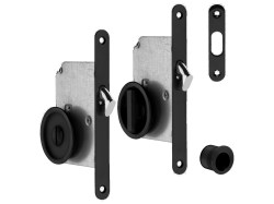 ATZ - Set na posuvné dveře kulatý 3910 WC BS - Černá matná