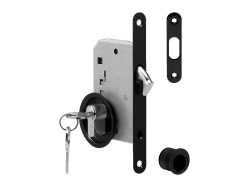 ATZ - Set na posuvné dveře kulatý 3970 PZ BS - Černá matná (3/4)