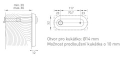 AXA - Jmenovka BETA2 s kukátkem F4 - Bronz elox (4/4)