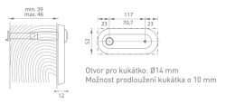 AXA - Jmenovka BETA2 s kukátkem F8 - Černý elox (2/4)