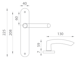 BA - NERO - S BS - Černá matná - PZ otvor pro vložku - klika/klika - 72 mm (7/7)