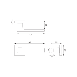 CE - FLAT - HR BS - Černá matná - rozety WC - klika/klika (6/6)
