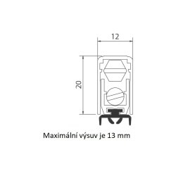 CO - 1700 MINI PRAHOVÁ VÝSUVNÁ LIŠTA (2/2)