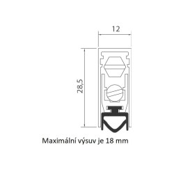 CO - 1712 PRAHOVÁ VÝSUVNÁ LIŠTA (3/3)