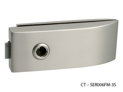 CT - 11000 Kování na skleněné dveře NP - Nikl perla - protikus na pasivní křídlo, CT - SER006IN-3S (5/8)