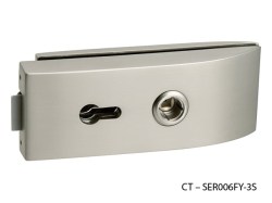 CT - 11000 Kování na skleněné dveře NP - Nikl perla - protikus na pasivní křídlo, CT - SER006IN-3S (6/8)