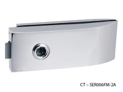 CT - 11000 Kování na skleněné dveře OC - Chrom lesklý - kování bez otvoru na klíč , CT - SER006FM-2A (6/10)
