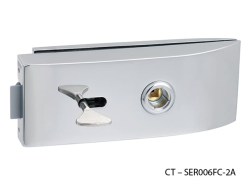 CT - 11000 Kování na skleněné dveře OC - Chrom lesklý - kování bez otvoru na klíč , CT - SER006FM-2A (7/10)