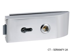 CT - 11000 Kování na skleněné dveře OC - Chrom lesklý - kování bez otvoru na klíč , CT - SER006FM-2A (8/10)