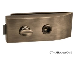 CT - 11000 Kování na skleněné dveře OGS - Bronz česaný matný (5/5)