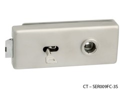 CT - 18000 Kování na skleněné dveře NP - Nikl perla - protikus na pasivní křídlo, CT - SER009IN-3S (8/10)