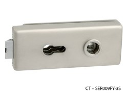 CT - 18000 Kování na skleněné dveře NP - Nikl perla - protikus na pasivní křídlo, CT - SER009IN-3S (10/10)