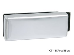 CT - 18000 Kování na skleněné dveře OC - Chrom lesklý - kování bez otvoru na klíč , CT - SER009FM-2A (10/10)