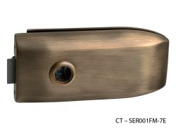 CT - 6000 Kování na skleněné dveře OGS - Bronz česaný matný - kování s PZ otvorem, CT - SER001FY-7E (6/10)
