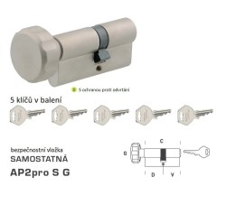 DK - AP2pro S G - s knoflíkem NP - Nikl perla