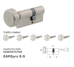 DK - EAP2pro S G - s knoflíkem NP - Nikl perla