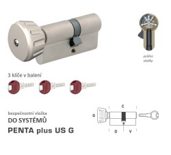 DK - PENTA plus US G - s knoflíkem NP - Nikl perla