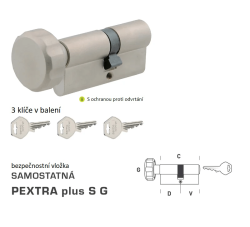 DK - PEXTRA plus S G - s knoflíkem NP - Nikl perla