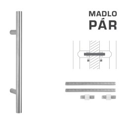 FT - MADLO kód K00 Ø 30 mm UN pár BN - Broušená nerez