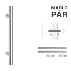 FT - MADLO kód K00 Ø 35 mm UN pár BN - Broušená nerez