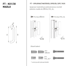 FT - MADLO kód K01 Ø 30 mm SP ks BN - Broušená nerez - Ø 30 mm - 600 mm - 630 mm (4/4)