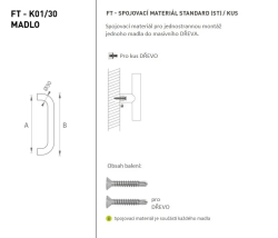 FT - MADLO kód K01 Ø 30 mm ST ks BN - Broušená nerez - Ø 30 mm - 600 mm - 630 mm (4/4)