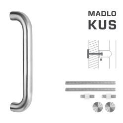 FT - MADLO kód K01 Ø 32 mm UN ks BN - Broušená nerez - Ø 32 mm - 350 mm - 382 mm (3/4)