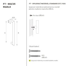 FT - MADLO kód K02 Ø 25 mm ST ks BN - Broušená nerez (3/3)