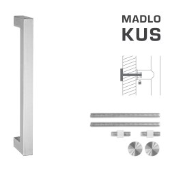 FT - MADLO kód K02K 25x25 mm UN ks BN - Broušená nerez - 200 mm - 225 mm - 25x25 mm (3/4)