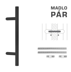 FT - MADLO kód K10 Ø 30 mm UN pár BS - Černá matná