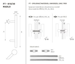 FT - MADLO kód K10 Ø 30 mm UN pár BS - Černá matná - Ø 30 mm - 210 mm - 300 mm (4/4)
