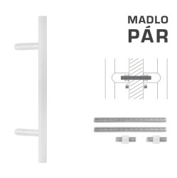 FT - MADLO kód K10 Ø 30 mm UN pár WS - Bílá matná