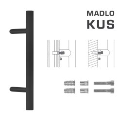 FT - MADLO kód K10 Ø 35 mm SP ks BS - Černá matná - Ø 35 mm - 700 mm - 1000 mm (3/4)
