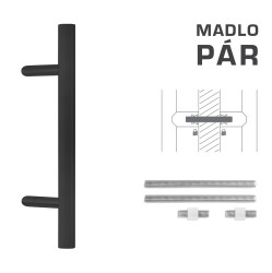FT - MADLO kód K10 Ø 35 mm UN pár BS - Černá matná
