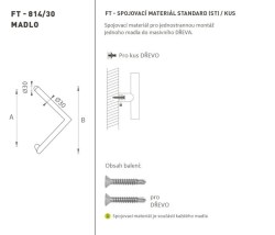 FT - MADLO kód K14 Ø 30 mm ST ks BN - Broušená nerez (3/3)