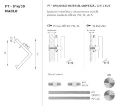 FT - MADLO kód K14 Ø 30 mm UN ks BN - Broušená nerez (2/4)
