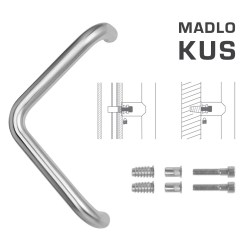 FT - MADLO kód K14T Ø 32 mm SP ks BN - Broušená nerez - Ø 32 mm - 350 mm - 382 mm (2/2)
