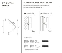 FT - MADLO kód K14T Ø 32 mm SP ks BS - Černá matná (2/4)