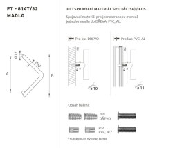 FT - MADLO kód K14T Ø 32 mm SP ks WS - Bílá matná (2/4)