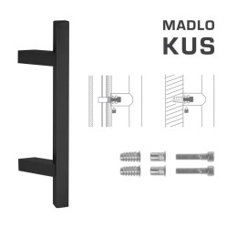 FT - MADLO kód K31Z 25x25 mm SP ks BS - Černá matná - 210 mm - 25x25 mm - 400 mm (3/4)