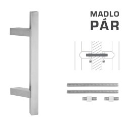 FT - MADLO kód K31Z 25x25 mm UN pár BN - Broušená nerez